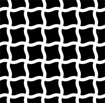 Der ungarische Forscher Janos Geier erschuf diese Variation des Hermann-Gitters: Die Illusion tritt hier nicht auf - was die bis dahin akzeptierten Erklärungssätze in Frage stellte. © Michael Bach 